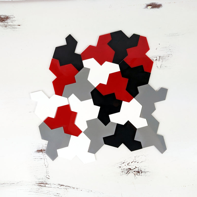 Einstein "The Hat" Aperiodic Puzzle Tiles - set of 5