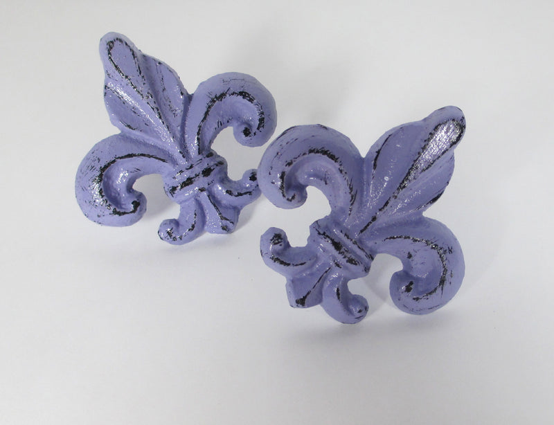 Fleur de Lis Knob Cast Iron Shabby Chic