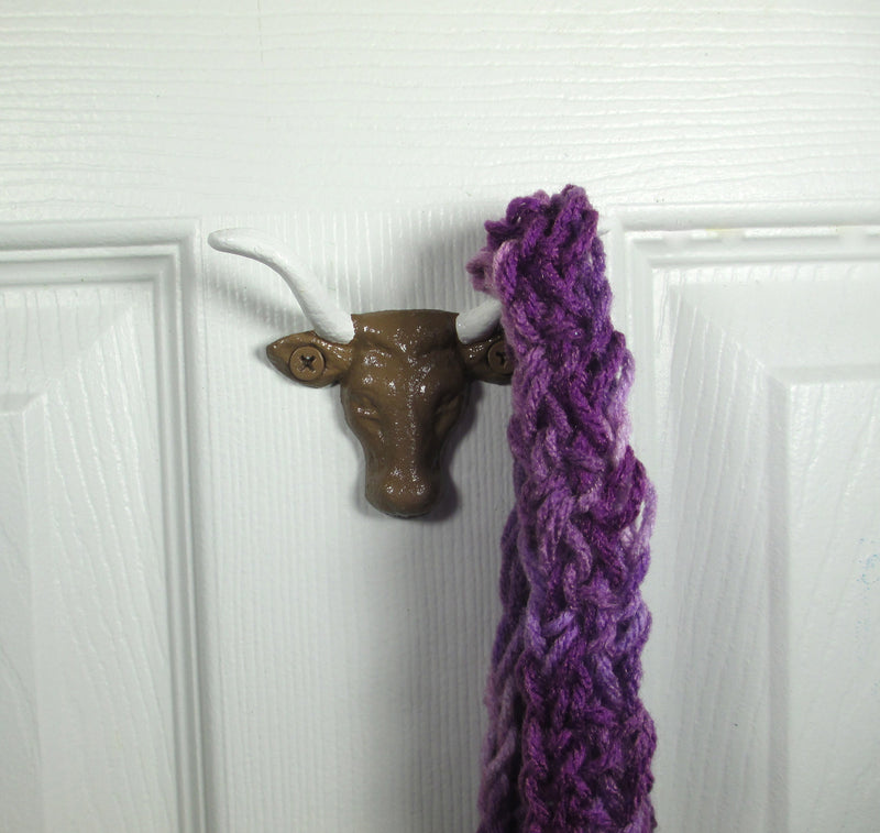 Longhorn Bull Cow Cast Iron Wall Hook