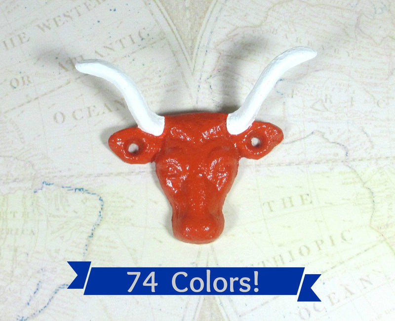 Longhorn Bull Cow Cast Iron Wall Hook