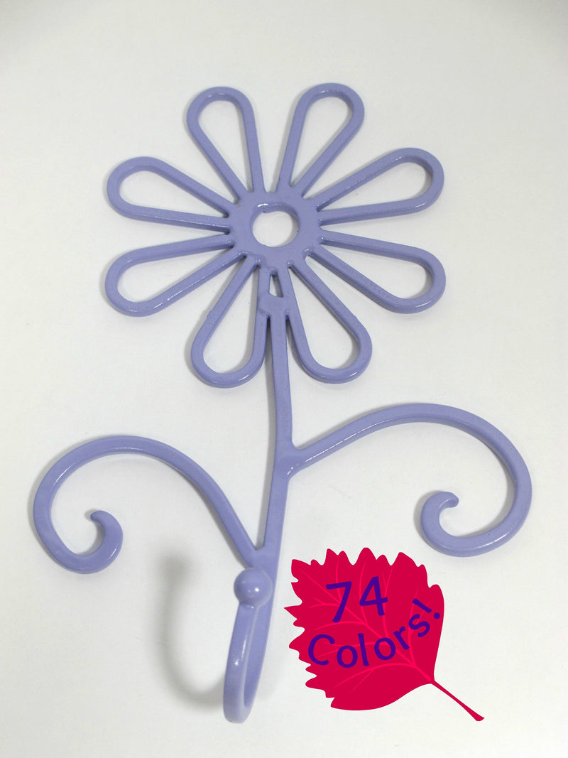 Flower Wall Hook Metal Shabby Chic