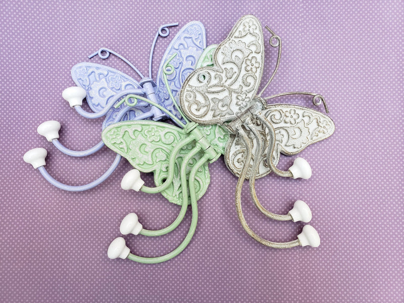 Butterfly Swivel Swing Triple Hook Home Decor for Jewelry and Clothes