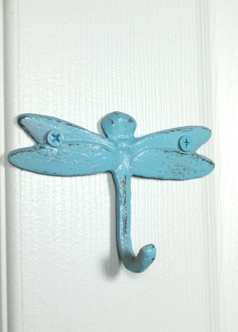 Dragonfly Hook Wall Hanger Shabby Chic Cast Iron