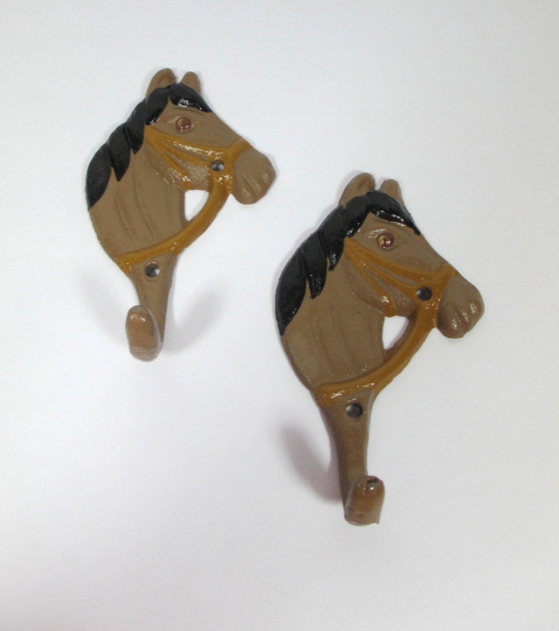 Horse Hook hand-painted Set of 2