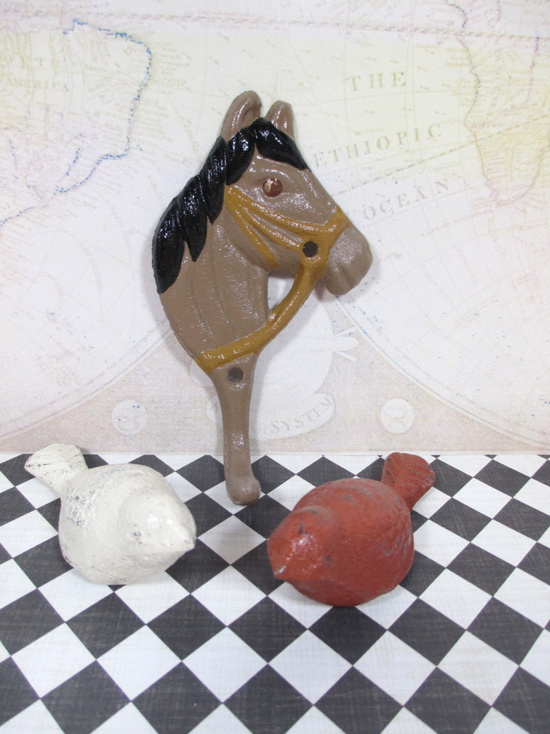 Horse Hook hand-painted Set of 2