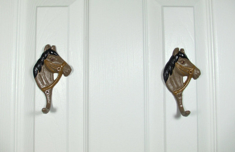 Horse Hook hand-painted Set of 2