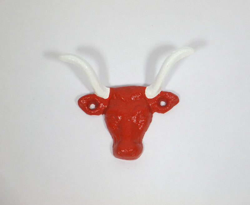 Longhorn Bull Cow Cast Iron Wall Hook