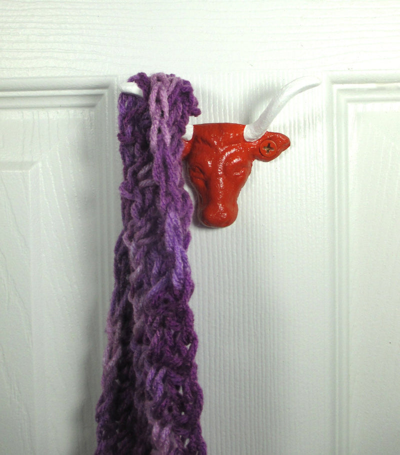 Longhorn Bull Cow Cast Iron Wall Hook